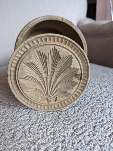Large antique butter - butter, stamp