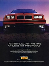 BMW M5 pirelli vintage ad