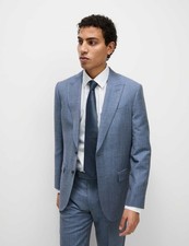 Marks & Spencer Mens Blue Wool