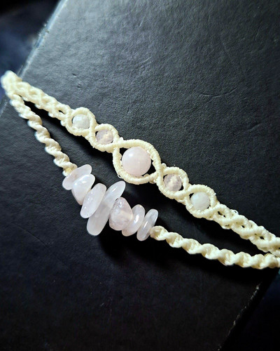 Handmade ivory macramé