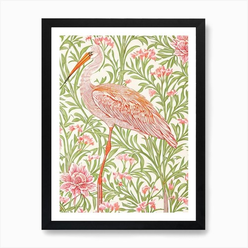 Stork william morris style - 2,