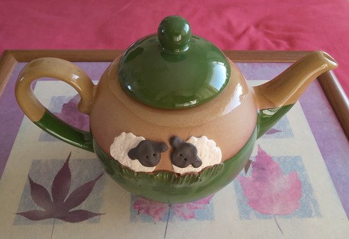 Lamb design teapot hand - design, thrown