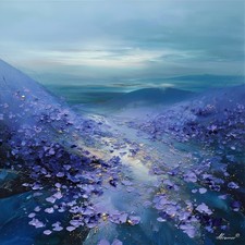 Leonid Afremov AZURE HILL Oil