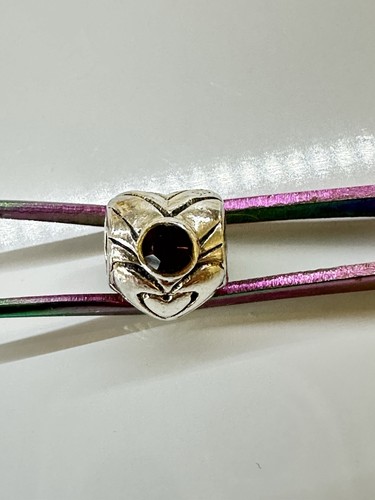Chamilia heart with red stone - heart,