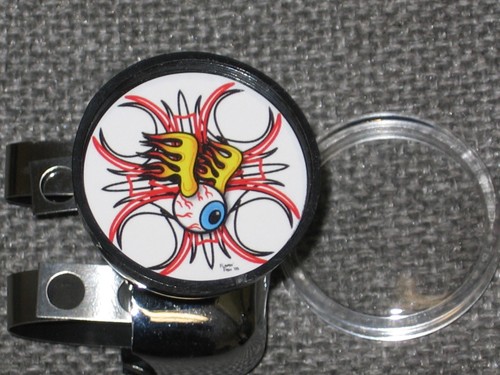 Flaming eyeball with - eyeball,