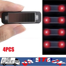 4*LED Solar Powered Car Dummy Alarm Stimulated Anti-Theft Flashing Warning Light
