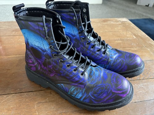 Skull rose gothic - gothic, boots