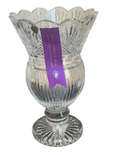 Waterford Crystal Royal Thistle 13" Vase Made In Ireland Signed w/ Original Box