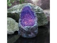 Crystal Cavern Amethyst Changing LED Light Up Geode Rock Lamp Crystal Fantasy