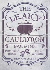 Hogwarts Leaky Cauldron P STENCIL 5 sizes HLCP Harry Potter, SUPERIOR 250 MYLAR