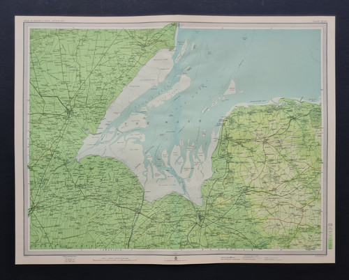 Antique 1903 map the wash - antique,