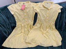 2x Tu Girls Yellow Gingham