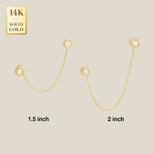 14K Solid Gold Extension Ear