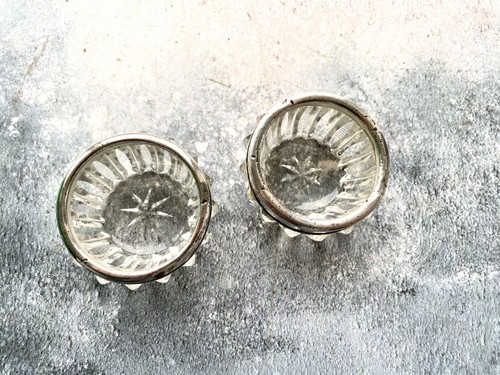 Pair antique silver - pair,