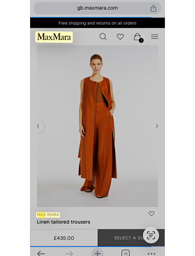 Max mara brown linen - mara, trousers