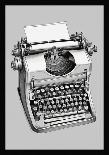 Epic vintage typewriter framed - vintage,