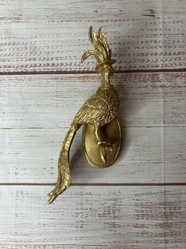 Gold peacock wall ornament - wall,