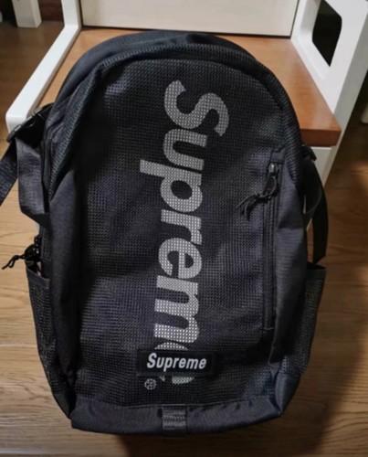 Supreme black mesh backpack - supreme,