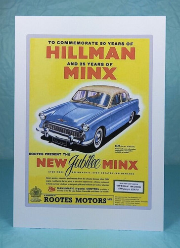 Hillman minx jubilee - jubilee,