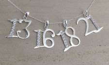 925 Sterling Silver 13th 16th 18th 21st Necklace Gift Boxed 16" 18" 20" Birthday