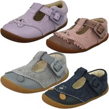 Girls Clarks 'Roamer Cub' Pink Suede First Shoe Pre Walkers