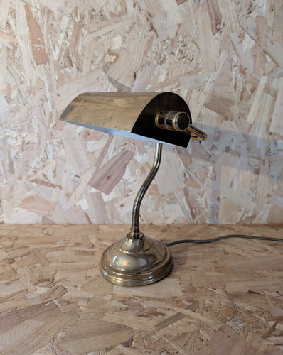 Vintage bankers desk - bankers, lamp