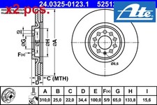 X2 PCS FRONT BRAKE DISC SET