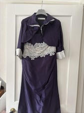 Mother of the Bride Wedding Navy And Silver Size 8 Linea Raffaelli