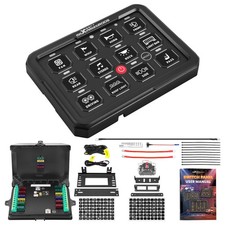 12 Gang Blue Switch Panel LED