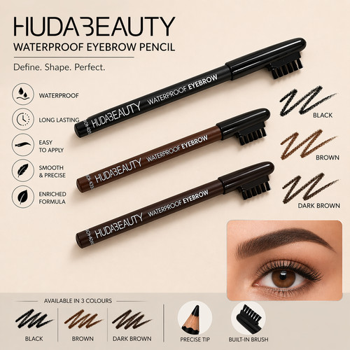 Huda beauty waterproof eyebrow - beauty,