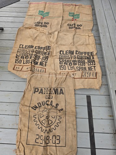 Vintage burlap coffee bean - 5,