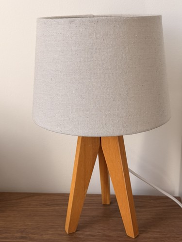 Beige lampshade wood - lampshade,