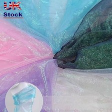 Illusion Color Organza Fabric 100x140cm Iridescent Organza  for Dress Curtains