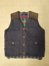 Vintage Robe Di Kappa Gilet Mens Large Navy Blue Vest Jacket