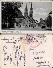 Postcard Oschatz Altoschatzerstraße 1941 used field post ww2