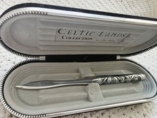 Silver Celtic Lands Collection Letter Opener Black Velvet Presentation Gift Box