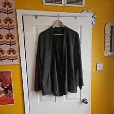 dorothy perkins faux suede green waterfall thin jacket plus Size 20