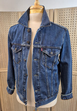 Men's LEVI STRAUSS & CO Dark Blue Classic Denim Trucker Jacket - Size M - R8