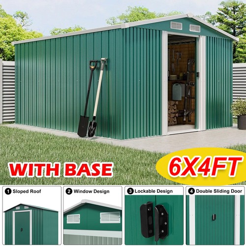 4ft metal garden shed - garden,