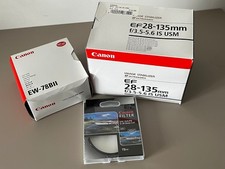 Canon EF28-135mm f/3.5-5.6 IS USM Lens With Filter & Hood