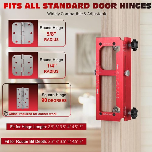 Door hinge jig - door, aluminum