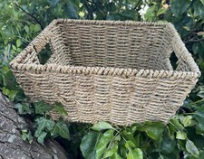Woven Aged Shabby Chic Basket