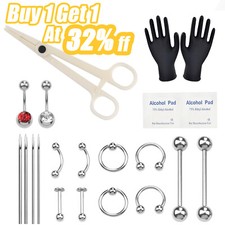 Body piercing kit with - piercing, needle