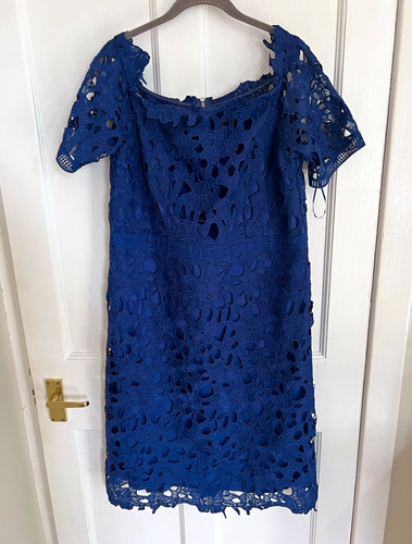 Klass blue lace floral shift - klass,