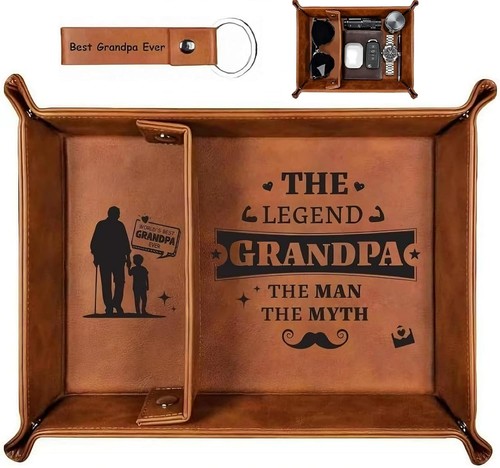 Grandad leather valet tray - grandad,