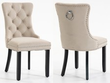 Beige Salisbury Velvet Dining
