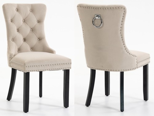 Beige velvet dining - 2,