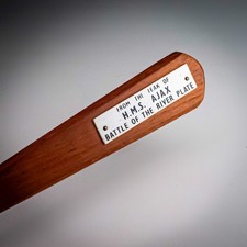 HMS Ajax Teak Wooden Letter Opener, Battle of The River Plate WWII Naval Relic