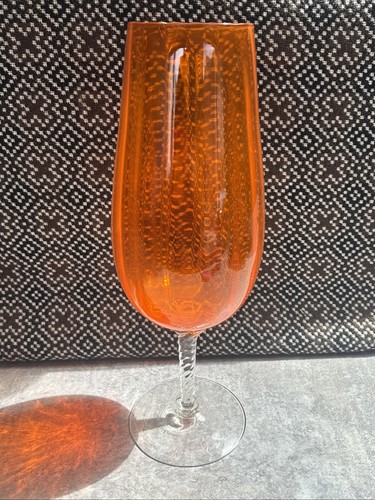 Vintage orange glass clear - vintage,