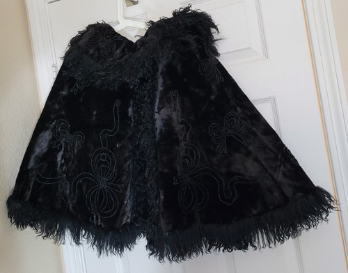 Antique victorian black cape - black,